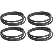 sourcing map 4 Stück 3L590 Classic gewickelter Gummi-Keilriemen, 1499 mm Außenumfang, 3L-Profil-Keilriemen, 0,95 cm Breite 2,2 cm Höhe