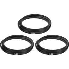 3 Stück 3L620 Classic gewickelter Gummi-Keilriemen, 1575 mm Außenumfang, 3L-Profil-Keilriemen, 0,95 cm Breite, 2,2 cm Höhe, 3 Stück