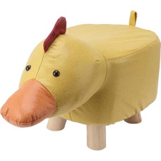 AONYAYBM Kojinės, vaikų pėdkelnės, animacinių filmų gyvūnų formos kėdės, vaikų kambarys, namai, svetainė, mielas medinis žaidimų kambario, kiemo, batų keitimo kėdė su minkštu (geltonas ančiukas)