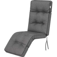 PillowPrim Sun Lounger Cushion, Chair Cushion, Garden Chair Cushion, Garden Chair, Garden Cushion, Garden Lounger Cushion Cushion, Outdoor Garden Cushion - 50 x 160 cm, Graphite