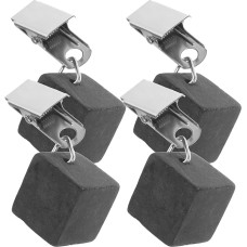 BESTonZON Pack of 4 Tablecloth Weight Clip Heavy Tablecloth Weights for Clip-on Weights for Tablecloths White Tablecloths Hanger for Camping Tablecloths Picnic Table Pendant