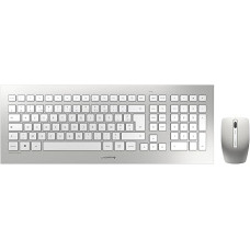 Cherry DW 8000 Wireless RF Wireless French Keyboard (Standard, RF Wireless, – Silver, White, Silver, White, Mouse Included)