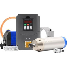3,2 kW ER20 wassergekühlter Spindelsatz 220 V/380 V 3,2 kW ir 4 kW Wechselrichter und 100 mm Spindelhalterung und 75 W Wasserpumpe 5 m Rohr(Keraminis rutulinis guolis, 380 V)
