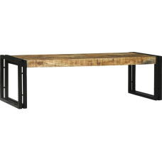 Homgoday 2-teiliges Couchtisch Set aus massivem grobem Mango-Holz Wohnzimmertisch Model4104721