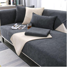 VFDC Sofa Cover L Shape, Sofa Cover 1 2 3 4 Seater, Couch Cover Cat Dog Protection, Sofa Cover Non-Slip Universal, Sofa Throw Cotton, 90 x 160 cm