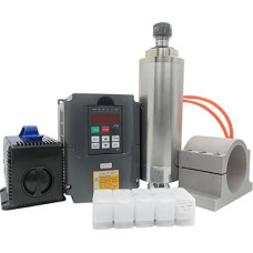 3 kW ER20 wassergekühlter Spindelsatz 220 V mit Wechselrichter und 100-mm-Spindelklemme, 80-W-Wasserpumpe und ER20-Spannfutter(4 guoliai)