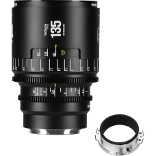 7artisans 135mm T2.4 Infinte serijos profesionalus rankinis viso kadro kino objektyvas, suderinamas su EF bajonetu, skirtas fotografijai ir filmų gamybai (juodas)