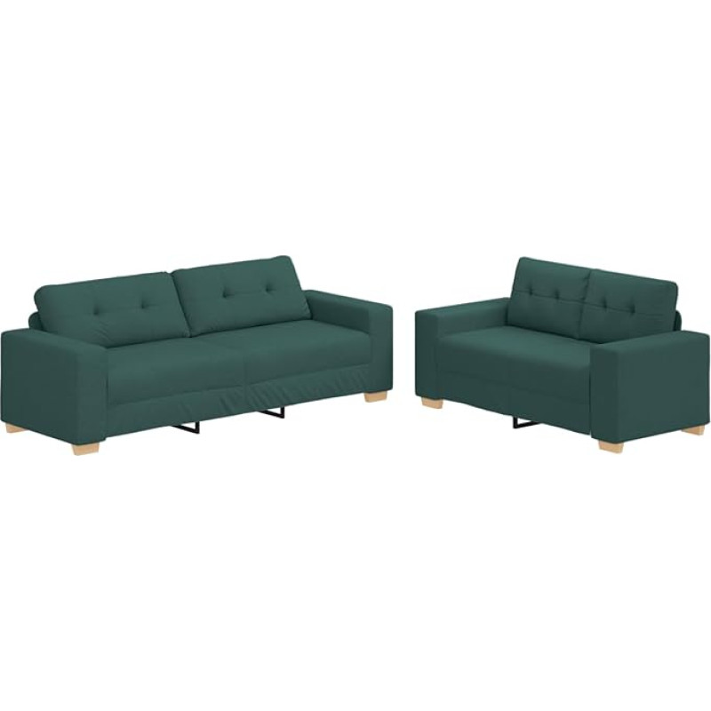 vidaXL 2 dalių sofos komplektas su pagalvėle Geltonas audinys