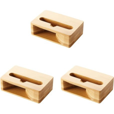 Hemobllo 3 Stück Holz-Telefonständer, Soundverstärker, Bambus-Halterung, Handyhalter für Home Office