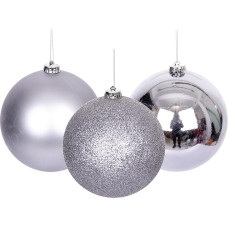 50mm/9pcs Christmas Baubles Shatterproof Medium Grey Christmas Tree Decorations Ball Ornaments Balls Christmas Decorations Christmas Decorations Shiny Matte Glitter