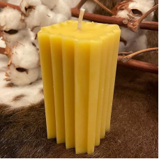 HotStar Pure Wax Candle Natural Beeswax 44 x 44 x 75 mm Handmade Natural Wax Fragrance (1 Piece Pillar 44 x 44 x 75 Colour Natural Wax)