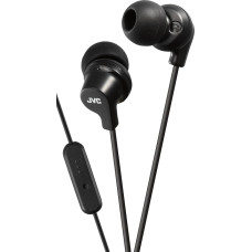 JVC HA-FR15-B-E In-Ear-Kopfhörer mit Fernbedienung/Mikrofon, Schwarz (schwarz)