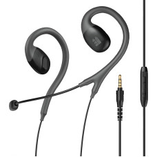 Middle Rabbit S6 Open-Ear Headphones with Microphone, Headset with 3.5 mm Jack, Wired Headphones 1.7 m Long, Vintage Earbuds Design, Inline Remote Control, Comfortable to Wear