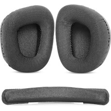 YunYiYi Replacement Ear Pads Ear Pads Ear Cups Compatible with Corsair Void & Corsair Void Pro Wired & Wireless Gaming Headsets 7.1 Memory Foam Repair Parts (Fabric Foam + Headband)