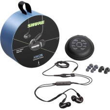 Shure AONIC 215 Wired Sound Isolating Earphones, Clear Sound, Single Driver, Secure In-Ear Fit, Removable Cable, Durable Quality, Compatible with Apple & Android Devices - Black