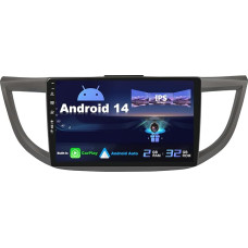 SXAUTO Android 14 IPS Car Radio for Honda CRV (2012-2016) - Built-in CarPlay / Android Car - Reversing Camera Free - 2G + 32G - Steering Wheel Control DAB Fast Boot WiFi DSP - 2 DIN 10.1 Inches