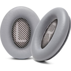 WC Wicked Cushions Replacement Ear Pads Compatible with Bose QuietComfort 35 (QC35) & QuietComfort 35ii (QC35ii) Headphones & More - Improved Comfort & Durability | Silver