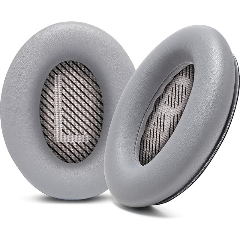 WC Wicked Cushions Replacement Ear Pads Compatible with Bose QuietComfort 35 (QC35) & QuietComfort 35ii (QC35ii) Headphones & More - Improved Comfort & Durability | Silver