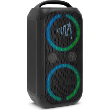 TechniSat Lauta Wummsbox Portable Premium Bluetooth Speaker with LED Light Effects (Bass Boost, True Wireless Stereo, 12 Hours Battery Life, IPX4 Splash Protection, 80 W RMS Power)