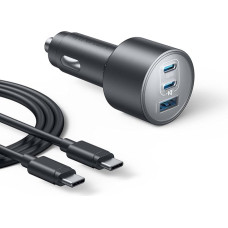 Anker 167.5W Max Cigarette Lighter USB C, 3 Port Compact Type-C Car Charger, Car Charger for MacBook Pro/Air, iPhone 16/15/14/13 Series, Samsung S24/S23, iPad Pro, AirPods and More