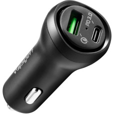 Spigen Essential 45W PD 2 Port Car Charger USB C Power Delivery Cigarette Lighter Compatible with iPhone 15 14 13 12 Mini SE 2020 11 X XR XS Max iPad Pro Galaxy S24 S23 S22 S21 S20 S10 Plus