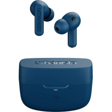 Urbanista Atlanta In-Ear Headphones Bluetooth Noise Cancelling, Hybrid ANC, Deep Bass, Splashproof, Multipoint Pairing Earbuds, Transparency Mode, Wireless Charging Case, Steel Blue