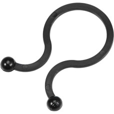 Sourcing Map Twist Lock Nylon U Shape Space Saving Cable Ties 22mm Diameter Black Pack of 50