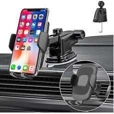 Car Phone Holder, 3 in 1 Phone Holder for Smartphone Car Windshield Dashboard with Suction Cup for Samsung S21 FE 5G/S20 Plus Ultra A52 A51 A12 A32 A71 A10 A03 A13 M23 M33 A73 A6