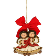 THUN - Christmas Decoration Pair Angel Maxi - Ceramic - Christmas Line - Living Room Decoration of the House - 7.7 x 3.9 x 6.9 cm H