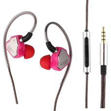 LINSOUL 7Hz Salnotes Zero HiFi 10 mm Dynamic Driver In-Ear Headphones IEM with Metal Composite Membrane, Stainless Steel Faceplate, Removable 2-Pin OFC Cable (Pink, with Microphone, 3.5 mm)