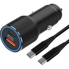 63W USB C Car Charger (45W PD&Quick Charge 3.0 18W) and Cable for Samsung Galaxy S23 S22 S21 S24 Plus Ultra S20 FE, A54 5G A53 A52 A52S A34 A33 A25 A55 A14 Fast Firefire.