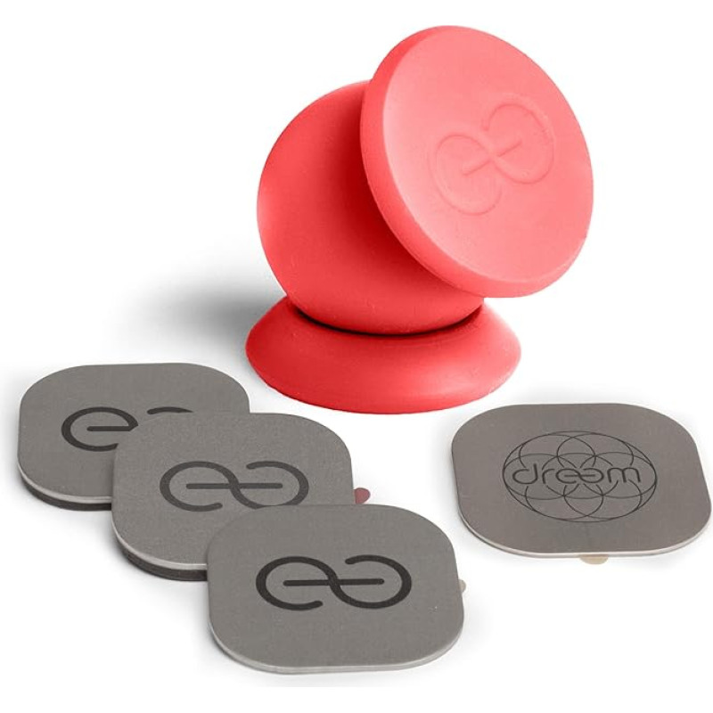 Dreem Sphere Premium Magnetic Holder for Mobile Phone, Camera, GPS; Strong Magnets Ideal for Car, Kitchen, Office, Workshop - Red