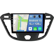 YUNTX [6GB + 128GB] Android 13 Car Radio for Ford Tourneo/Transit/Custom 2013-2021-[Integrated CarPlay/Android Car/DSP/GPS]-9 Inch IPS Touch Screen CAM+MIC-DAB/Mirror Link/Bluetooth 5.0/AHD/360 Camera