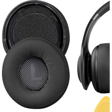 Geekria QuickFit Protein Leather Replacement Ear Pads for JBL Everest Elite 300, V300NXT Headphones Ear Pads, Headset Ear Pads, Ear Cups Repair Parts (Black)