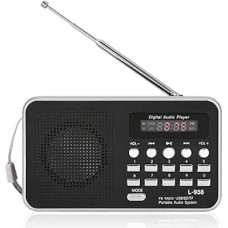 Portable Radio Digital Radio Portable HiFi Music Speaker Support FM Radio TF SD Card USB AUX w/ Display World Universal FM 87.5-108