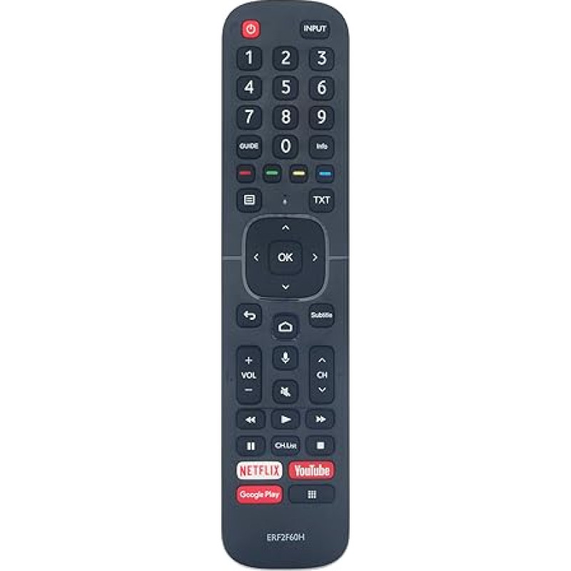 ALLIMITY ERF2F60H Replacement Voice Remote Control for Hisense QLED ULED TV 32A5700FA 40A5700FA A5700FA ERF2G60H ERF2K60H ERF2A60