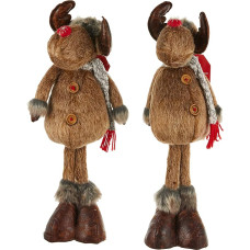 EUROCINSA Reindeer Standing 18 x 14 x 64 cm, 1 Piece, Fabric, Brown, One Size