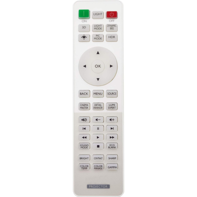 Leankle Remote Control RCV015 for BenQ Projectors HT2550, TK800, TK800M, W1700, W1700S