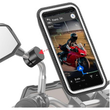 Shapeheart Magnetic Mobile Phone Holder Motorcycle For Rear View Mirror, Universal 360 Rotation, Vibration Steamer, Motorcycle And Scooter, Waterproof Scooter Mobile Phone