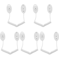 Mikikit Pack of 5 Retractable Remote Control Tether Remote Control Security Lock TV Remote Control Holder Retaining Curly Wire