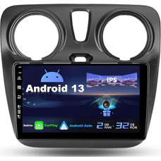 SXAUTO Android 13 IPS Autoradio für Renault Dokker (2015-2018) - Eingebaut CarPlay/Android Auto - Rückfahrkamera KOSTENLOS - 2G+32G - Lenkradsteuerung DAB Fast-Boot WiFi DSP Bluetooth - 2 Din 9 Zoll