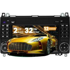 Kymmtun Car Radio Android 12 for Benz B200 B Class W245 B170 W639 A180 A160 W906 (2006-2012) 7 Inch (2GB+32GB) Carplay with 4G + WiFi, GPS, USB, Bluetooth, Android, Car