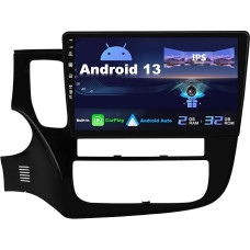 SXAUTO Android 13 IPS Car Radio for Mitsubishi Outlander (2012-2018) - Built-in CarPlay / Android Car - Reversing Camera Free - 2G + 32G - Steering Wheel Control DAB Fast-Boot WiFi DSP - 2 DIN 10.1