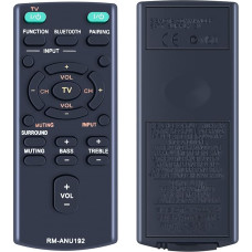 RM-ANU192 Soundbar Remote Control Replacement for Sony Soundbar SA-CT60BT SA-CT60 SS-WCT60 HT-CT60BT HT-CT60 SACT60BT SACT60 SSWCT60 HTCT60BT HTCT60