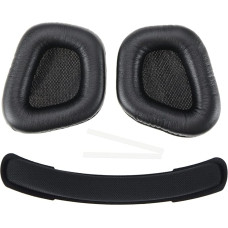 Be In Your Mind 1 Pair of Ear Pads with Headband Compatible with Corsair Void/Void Pro/RGB Elite Wireless Protein Leather Earphones Pads Replacement Black