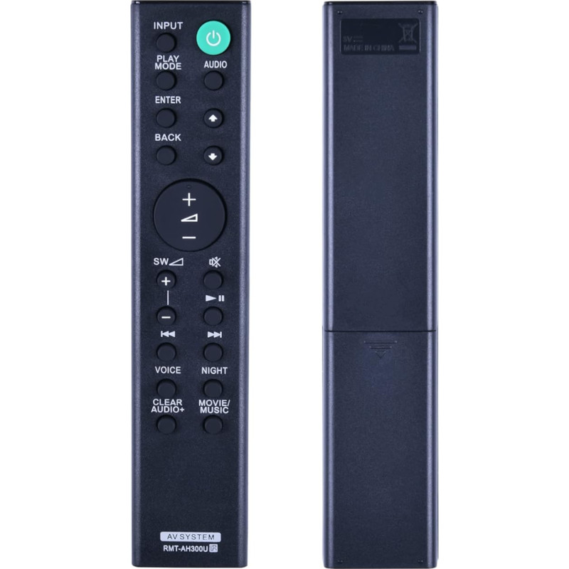 Replacement RMT-AH300U Sony Soundbar Remote Control Compatible for Sony Soundbar Home Cinema System HT-CT290 HT-CT291 SA-CT290 SA-CT291 HTCT290 HTCT291 SACT290 RMACT291 TAH300 U Remote Control