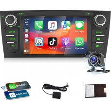 Podofo Car Radio for BMW E90 E91 E92 E93 3 Series 2005-2012 with Wireless Apple Carplay Android Car, 2+32G 7 Inch Android Radio with Screen Bluetooth WLAN GPS RDS Radio + Reversing Camera