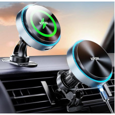 KPON Magsafe Car Mount 15 W Mobile Phone Holder Car with Charging Function, Compatible with Magsafe Charger, Car Mobile Phone Holder, Car Magnet, Wireless Charger, Car for iPhone 15/14/13/12