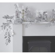 Ginger Ray Silver Foliage 1.5m Glitter Christmas Decoration