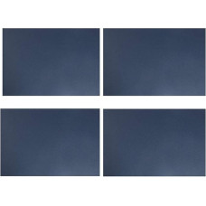 Wohnzimmer-Dekorationsmatte, ölbeständiges Tischset, rechteckiges Lederpolster, Küchen-Tischset, Salatschüssel-Unterlage, Keramikscheiben-Kissen-Untersetzer, Set mit 4 Tischsets (Dunkelblau)